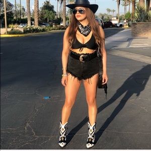 Snake Cowboy Ankle Boots